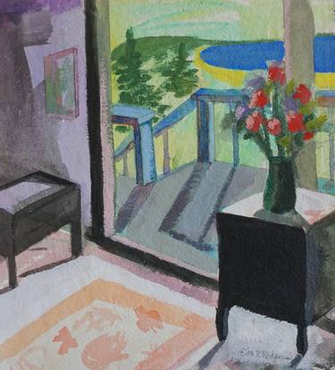 Interior with Red Flowers thumb