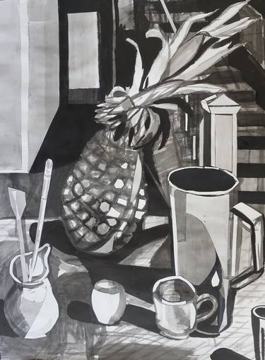 Print of Black & White Still Life Drawings by Patty Rodgers