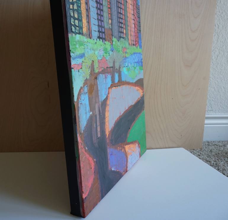 Original Expressionism Cities Painting by Patty Rodgers