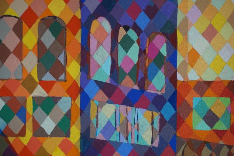 Original Abstract Cities Painting by Patty Rodgers