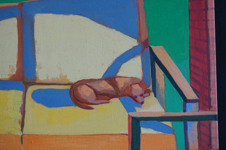 Original Fauvism Dogs Painting by Patty Rodgers