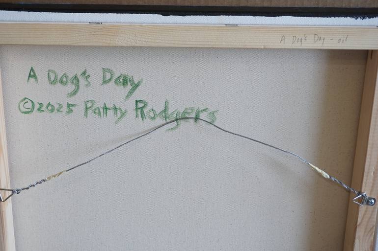 Original Fauvism Dogs Painting by Patty Rodgers