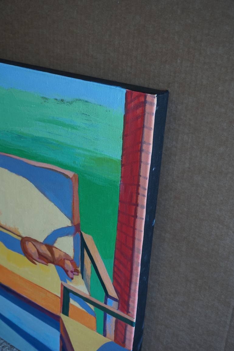 Original Fauvism Dogs Painting by Patty Rodgers