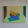 Hanging on a wall.