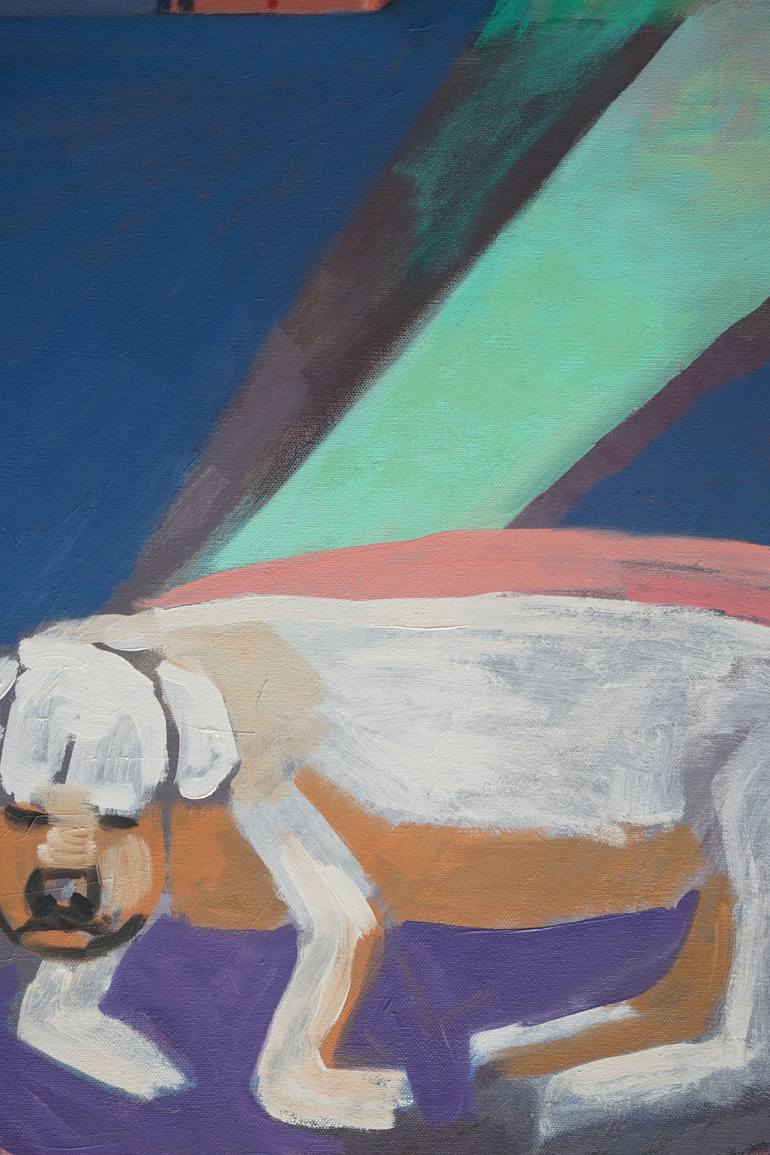 Original Minimalism Dogs Painting by Patty Rodgers