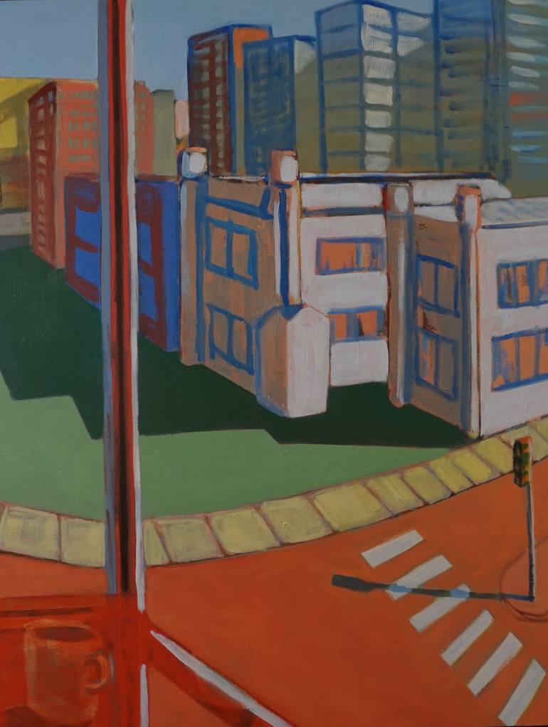 Original Color Field Painting Cities Painting by Patty Rodgers