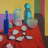 Blue Bottle with Shells by Patty Rodgers