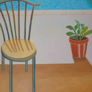 Poolside Chair and Plant