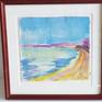 With white mat and frame.