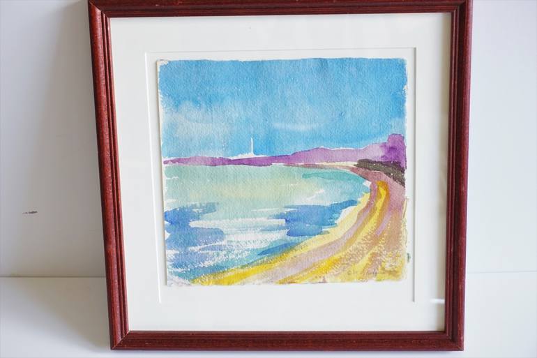 Original Abstract Beach Painting by Patty Rodgers