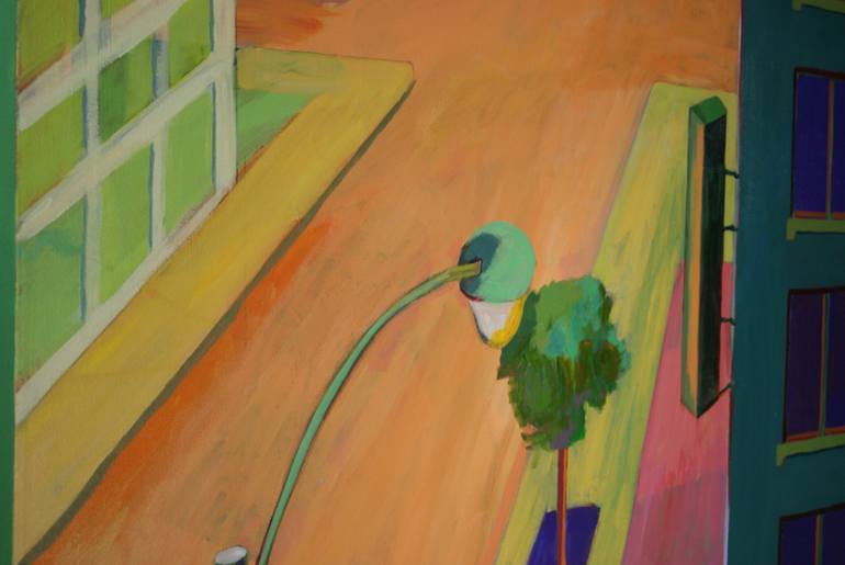 Original Expressionism Cities Painting by Patty Rodgers