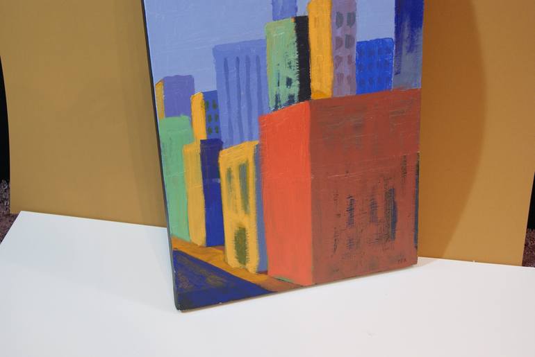 Original Expressionism Cities Painting by Patty Rodgers