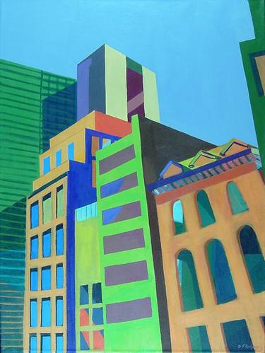Print of Abstract Architecture Paintings by Patty Rodgers