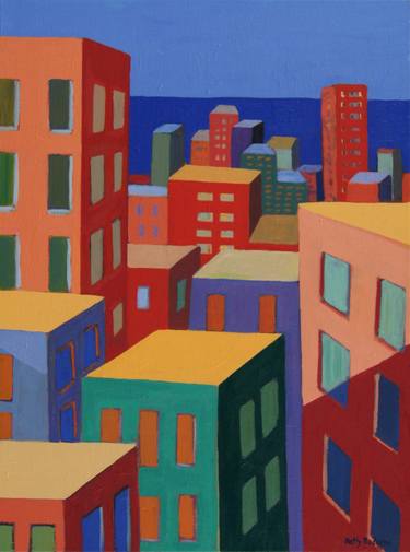 Print of Abstract Cities Paintings by Patty Rodgers