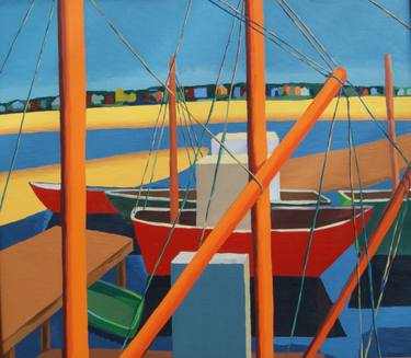 Print of Abstract Boat Paintings by Patty Rodgers