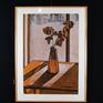 Shown framed under glass.