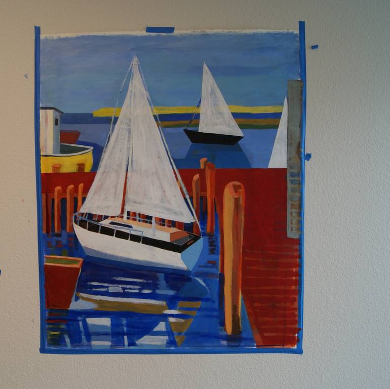 Original Figurative Boat Painting by Patty Rodgers
