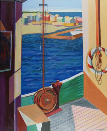 Original Expressionism Boat Paintings by Patty Rodgers