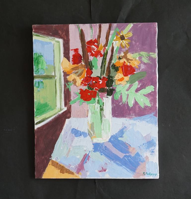 Original Abstract Floral Painting by Patty Rodgers