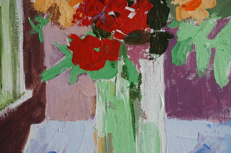 Original Abstract Floral Painting by Patty Rodgers