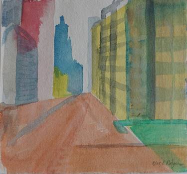 Original Abstract Cities Paintings by Patty Rodgers
