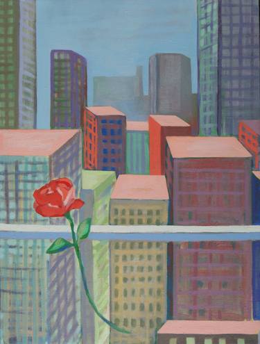 Original Expressionism Cities Paintings by Patty Rodgers