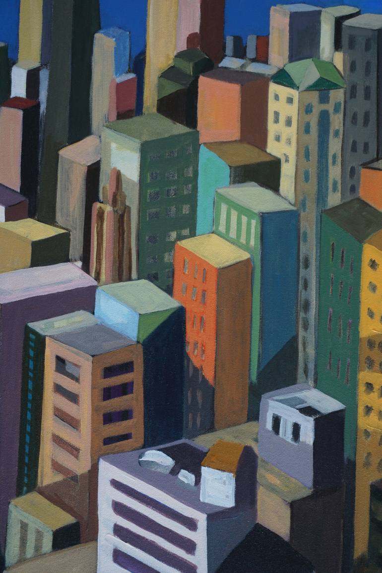 Original Documentary Cities Painting by Patty Rodgers