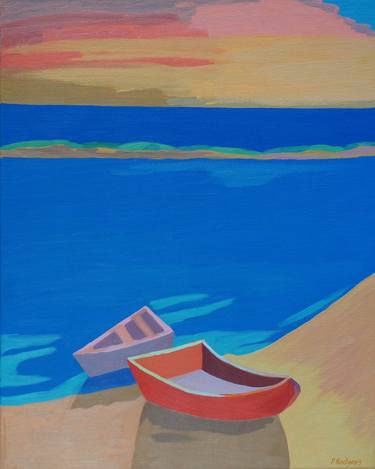 Print of Expressionism Beach Paintings by Patty Rodgers