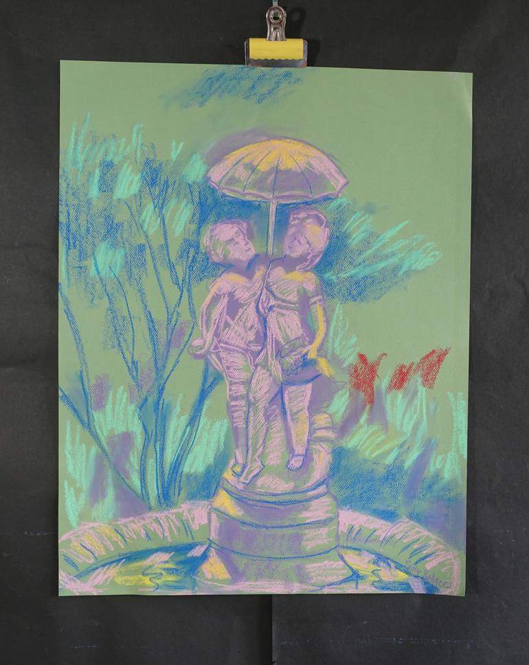 Original Expressionism Garden Drawing by Patty Rodgers