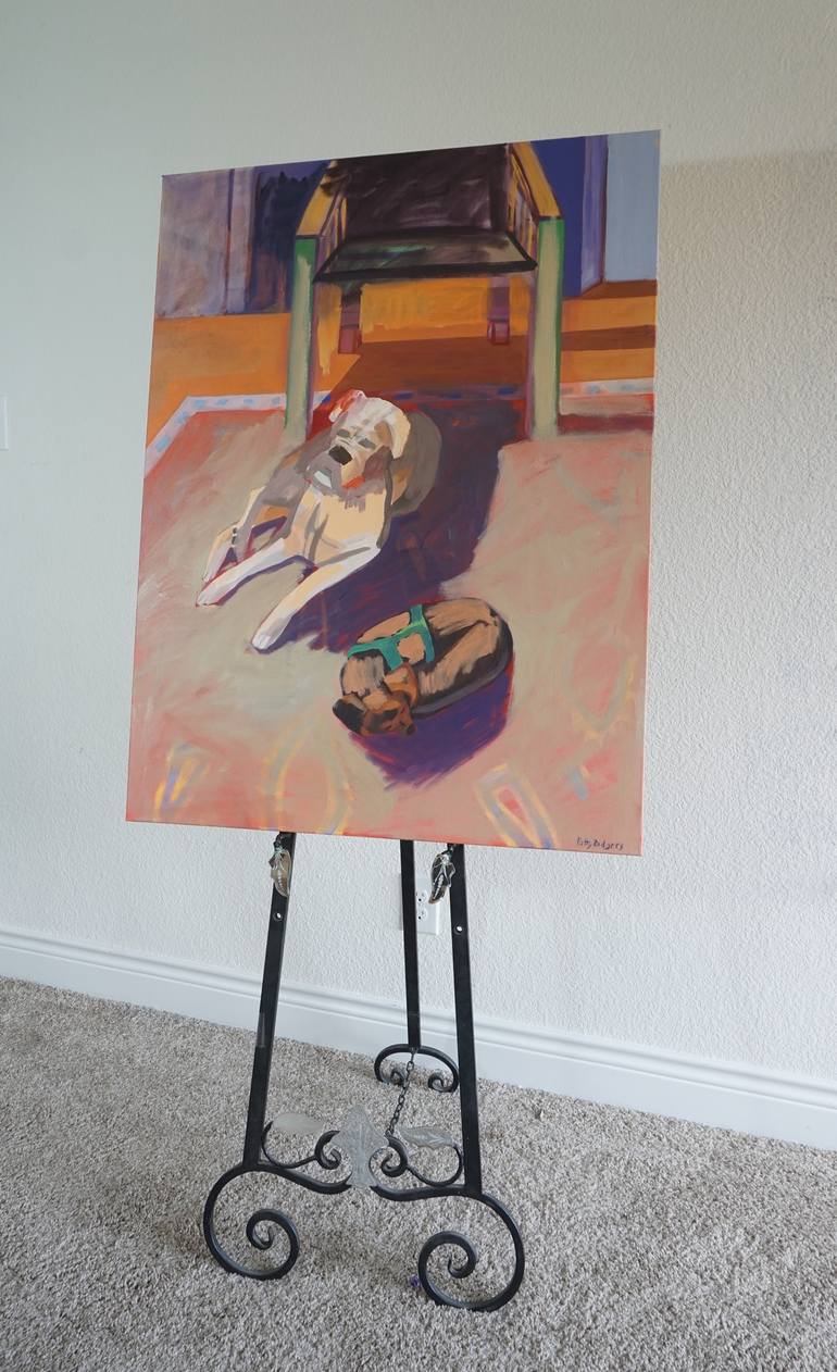 Original Dogs Painting by Patty Rodgers