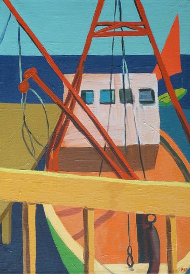 Original Abstract Boat Paintings by Patty Rodgers