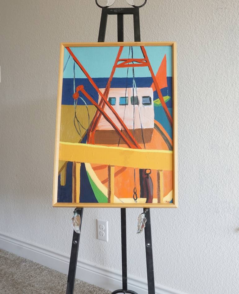 Original Abstract Boat Painting by Patty Rodgers