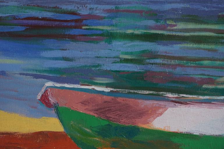 Original Expressionism Beach Painting by Patty Rodgers