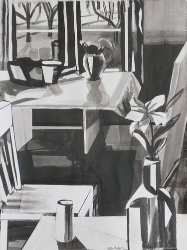 Print of Abstract Interiors Drawings by Patty Rodgers