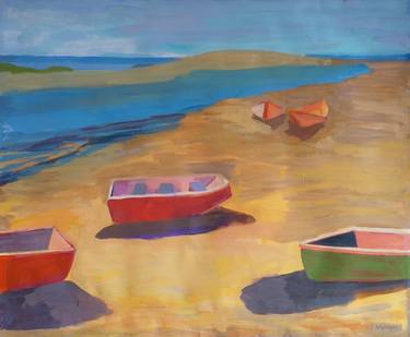 Print of Expressionism Beach Paintings by Patty Rodgers