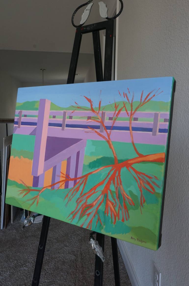 Original Abstract Architecture Painting by Patty Rodgers