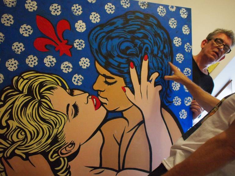 Original Figurative Love Painting by Cristian Barnes