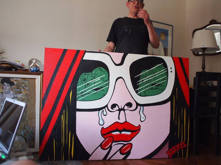 Original Figurative Cinema Painting by Cristian Barnes