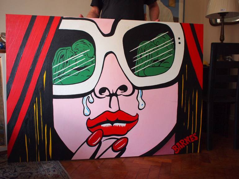 Original Figurative Cinema Painting by Cristian Barnes
