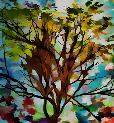 Print of Figurative Tree Mixed Media by Angel Estevez