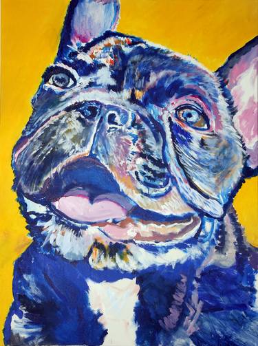 The Happy French Bulldog - Blue thumb