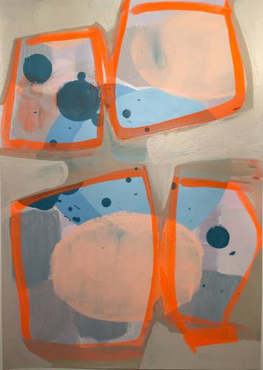 Original Abstract Geometric Paintings by Vanessa Stelling