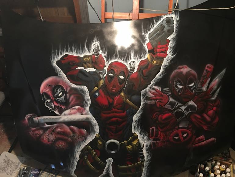 Airbrushed car hood Painting by Cassidy Heath Saatchi Art