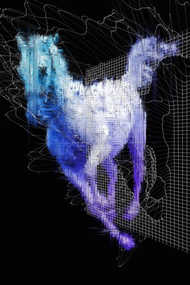 Original Modern Horse Mixed Media by Alexander Van Glitch