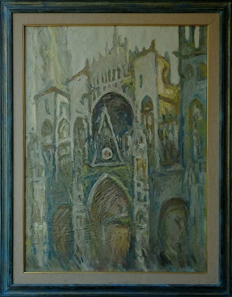 Original Impressionism Architecture Painting by Ljubisa Urosevic