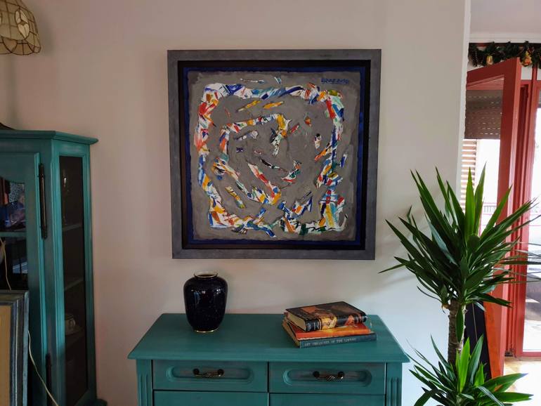 Original Abstract Expressionism Abstract Painting by Ljubisa Urosevic
