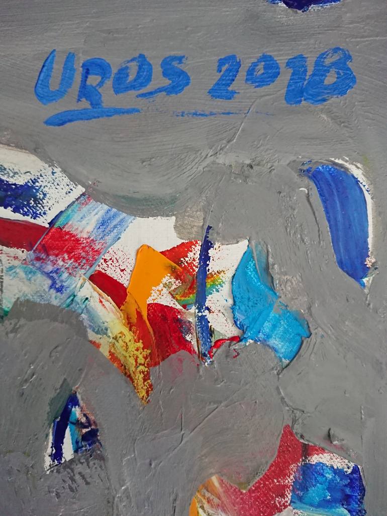 Original Abstract Expressionism Abstract Painting by Ljubisa Urosevic