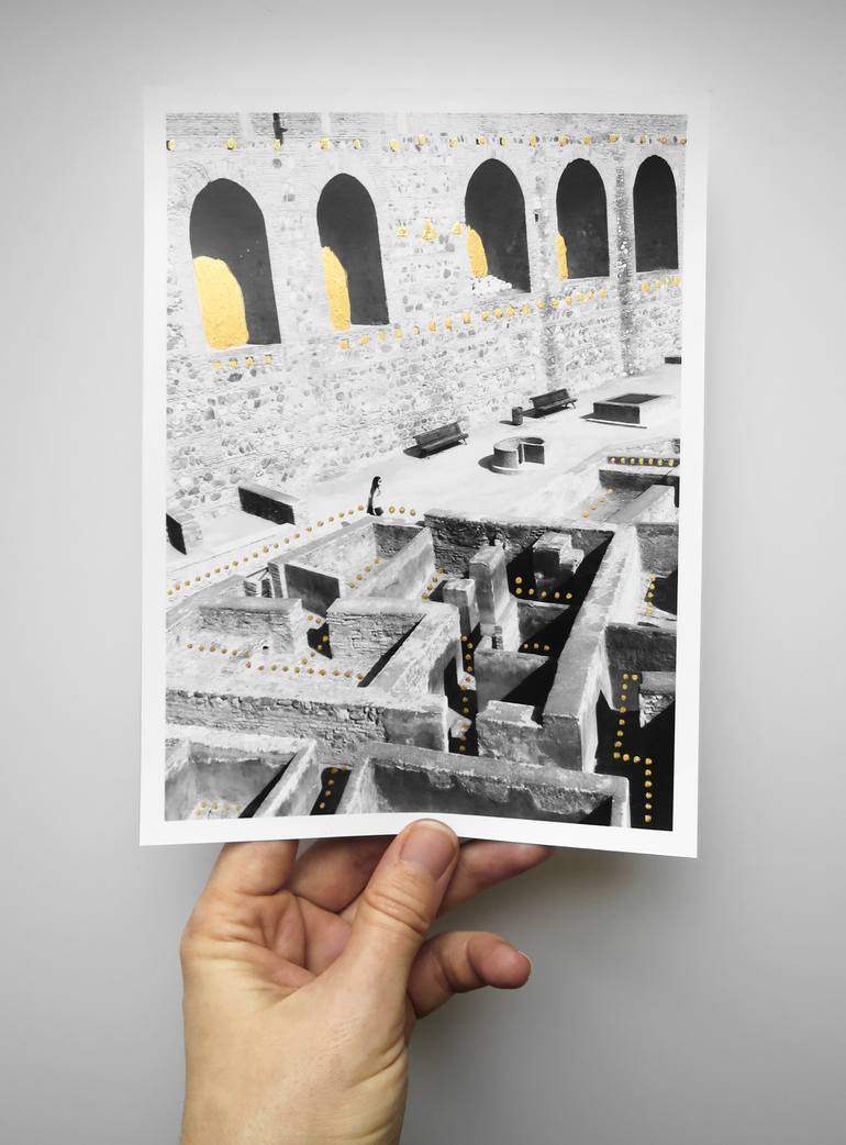Original Documentary Architecture Painting by Aksana Ka