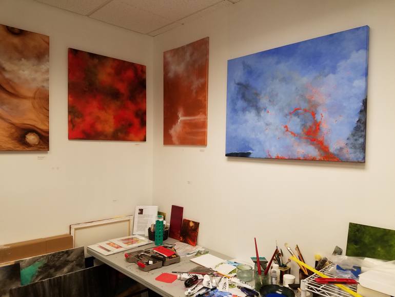 Original Abstract Landscape Painting by Anne Cherubim