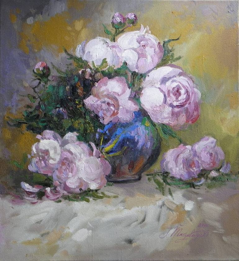 Original Impressionism Floral Painting by Jana Masalovych